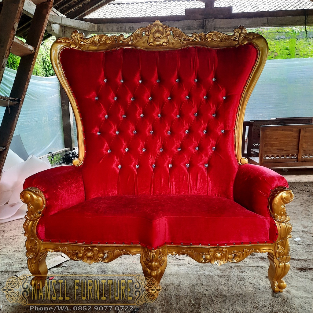Kursi Raja 2 Seater, Kursi Pelaminan Syahrini, Kursi Pengantin Model Terbaru