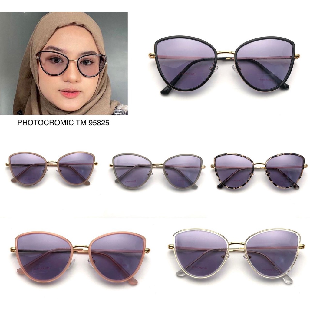 [ NEW ] PROMO frame kacamata wanita kualitas premium lensa BLUERAY | PHOTOCROMIC | BISA MINUS FREE b