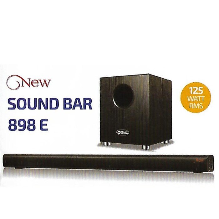 Soundbar Home Theater Bluetooth 8 Inch GMC 898E Speaker Bluetooth AV USB SD Card Optic FM Radio