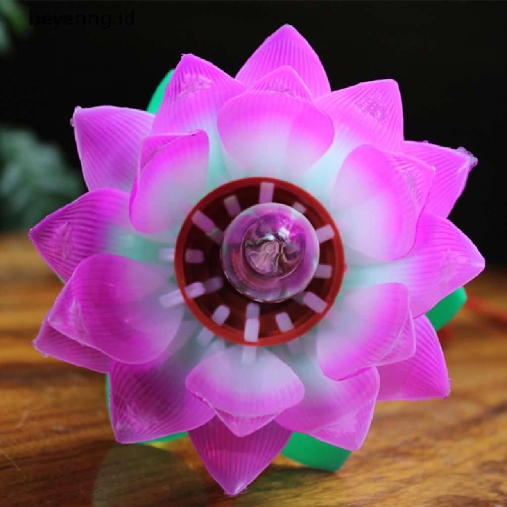 Beyen 1pcs Buddhistic Lotus Lamp Lampu Teratai Dekorasi Desktop Cahaya Ibadah Budha ID