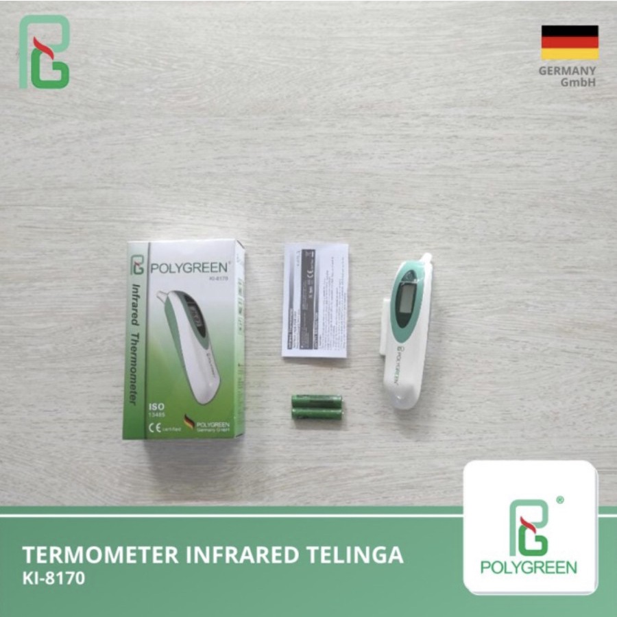 THERMOMETER EAR INFRARED TERMOMETER DIGITAL TELINGA POLYGREEN MEDICAL ONLINE MEDICALONLINE