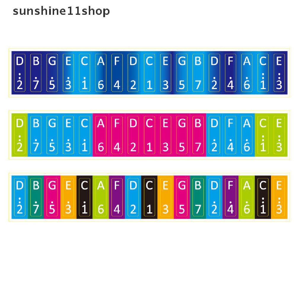 Sho17kunci Kalimba Scale Sticker Jempol Jari Piano Note Instrumen Kunci Aksesoris Stiker Tab Untuk Pemula Aksesoris Instrumen Musik N