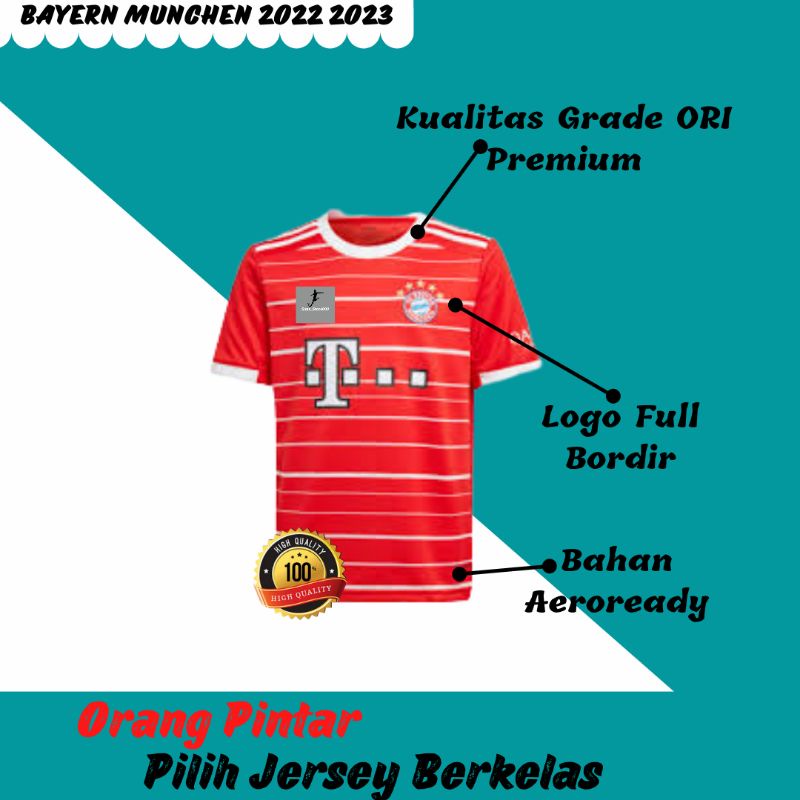 Jersey Bayern Munchen Home 2022 2023 Grade Ori Import Baju Sepak Bola Pria Dewasa