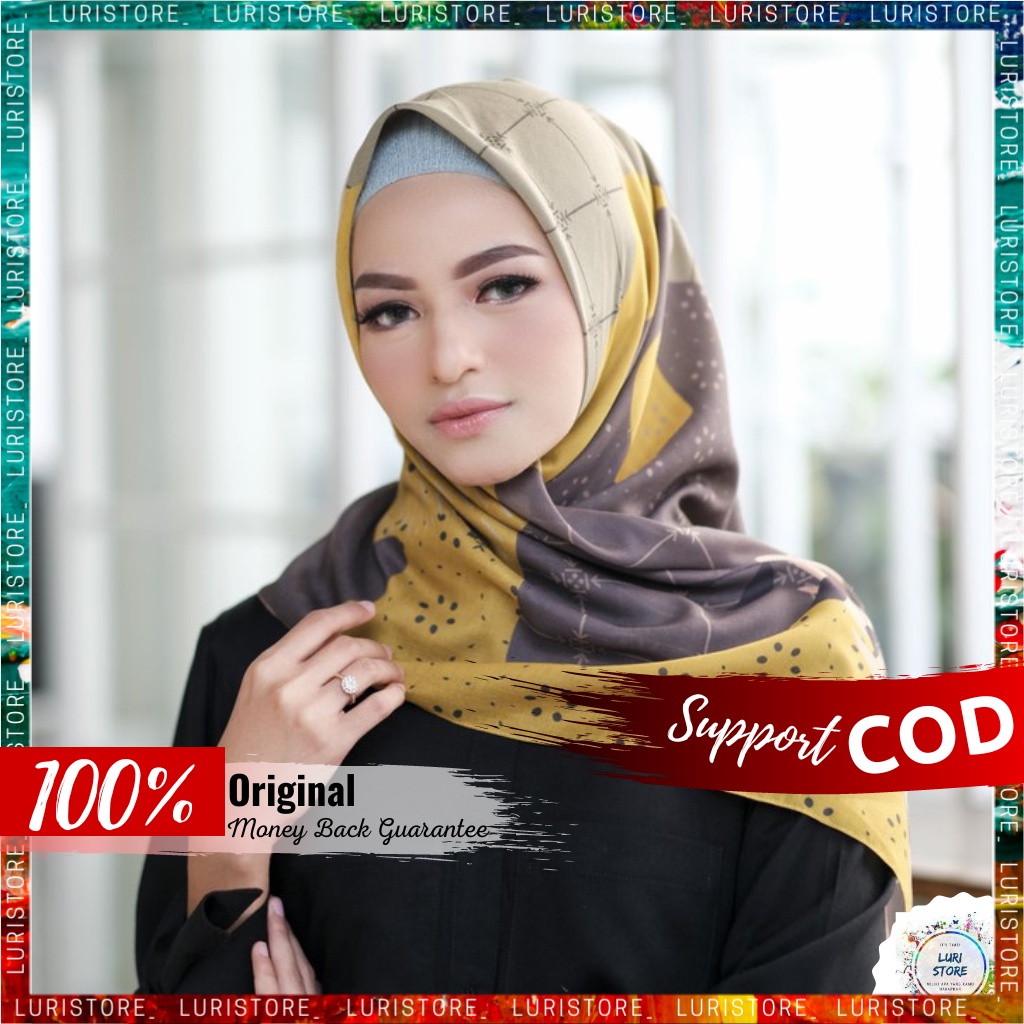 KERUDUNG MY LADY ORI HELLEN Hijab Jilbab Segi Empat Segiempat Voal Motif Mylady Terbaru Premium