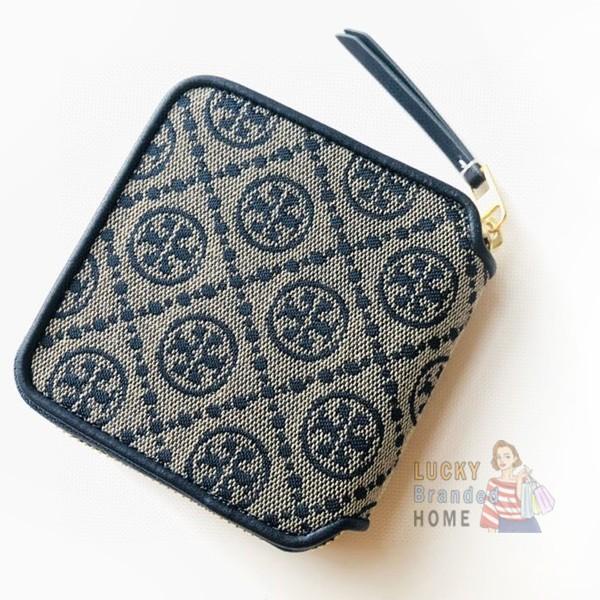 Dompet Tory Burch T Monogram Jacquard Bifold Wallet Navy ORIGINAL