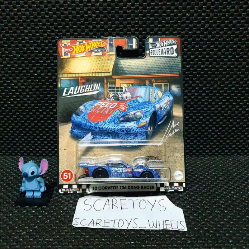 Hot Wheels Boulevard 12 corvette z06 drag racer biru blue boulevard