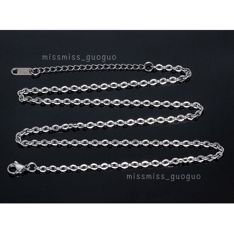 Missmiss Kalung Rantai Bentuk O Bahan Titanium Steel Gaya Korea / Jepang