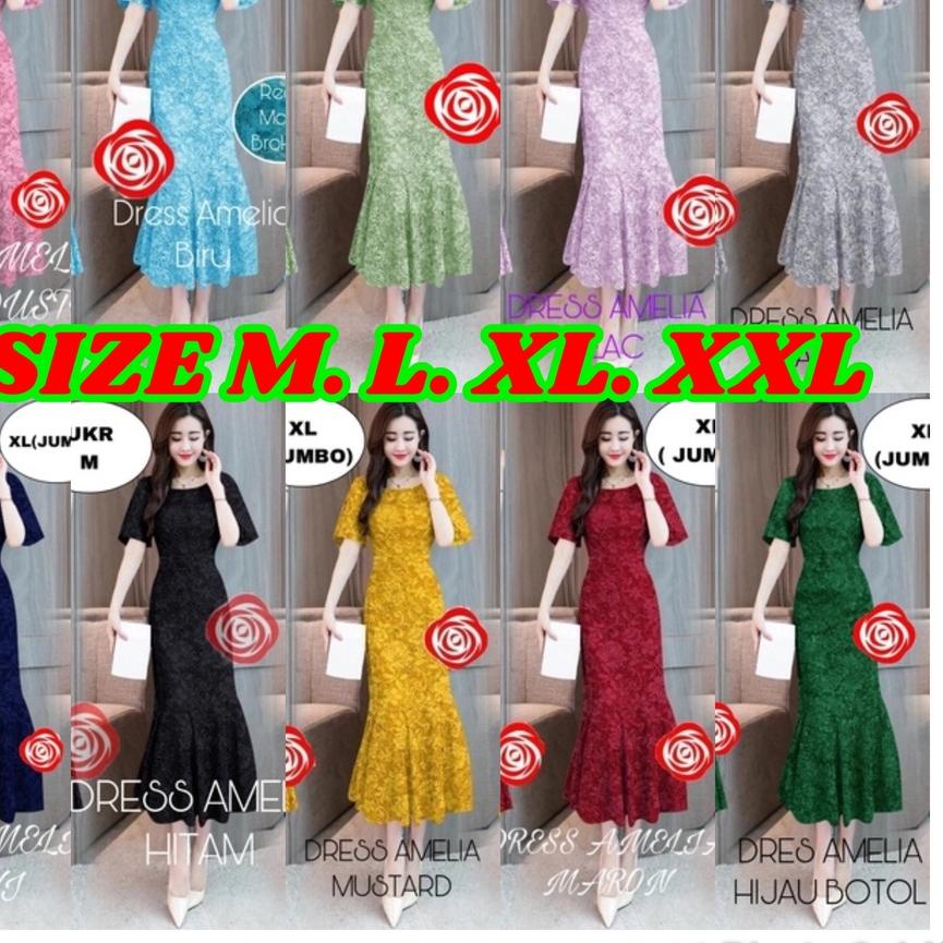 ✶ DRES AMELIA JUMBO/DRESS AMELIA/ungu lilac/DRESS MERMAID BRUKAT DUYUNG DRESS BRUKAT PESTA DRESS PAR