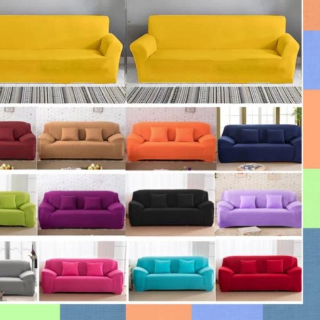 ☂ COVER SOFA SEATER SARUNG KURSI ELASTIS SARUNG SOFA SEATER 1 2 3 4 COVER SOFA L SIKU SUDUT TAMU ◘