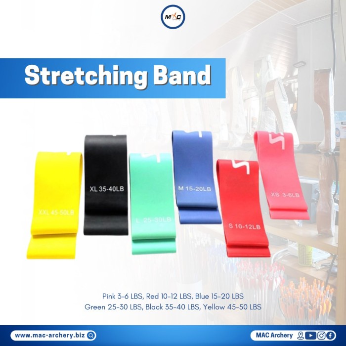 stretching band murah - aksesoris panahan murah - panah murah