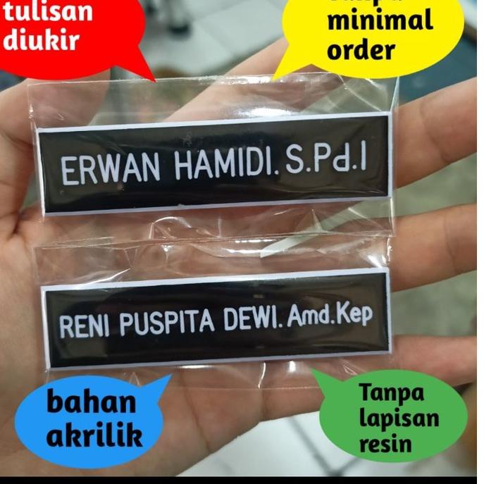 

ERV854 Nametag ukir magnet / pin nama / Nama dada ukir / Papan nama dada bhayangkari |||