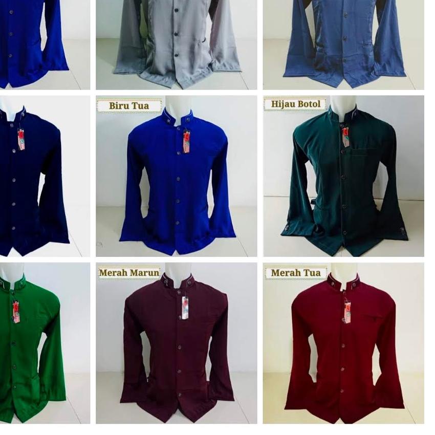 ♜ Jasko Polos Jas Koko Pakaian Muslim Pria Bahan Hightwis Milenium Tebal Halus Lembut Jas Murah Koko
