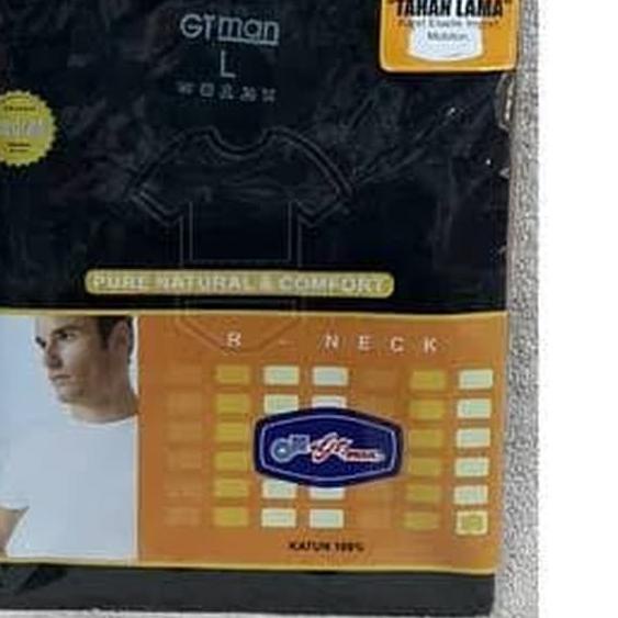 ☻ Kaos Oblong GTMan Hitam Kaos Dalam GT Man Pakaian Dalam Pria GT-Man ✱