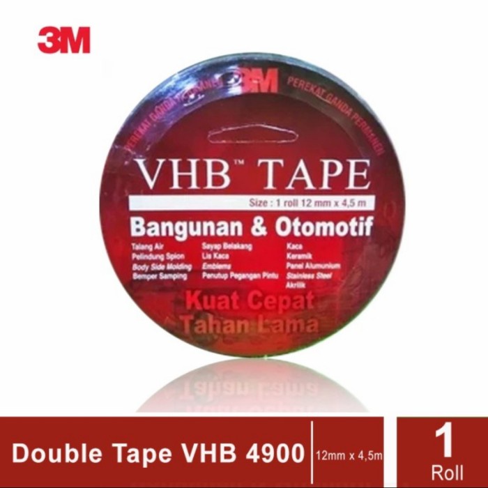 

Isolasi Double tape 3M VHB 12mm 4.5m Foam Hitam Otomotif ORIGINAL 100%