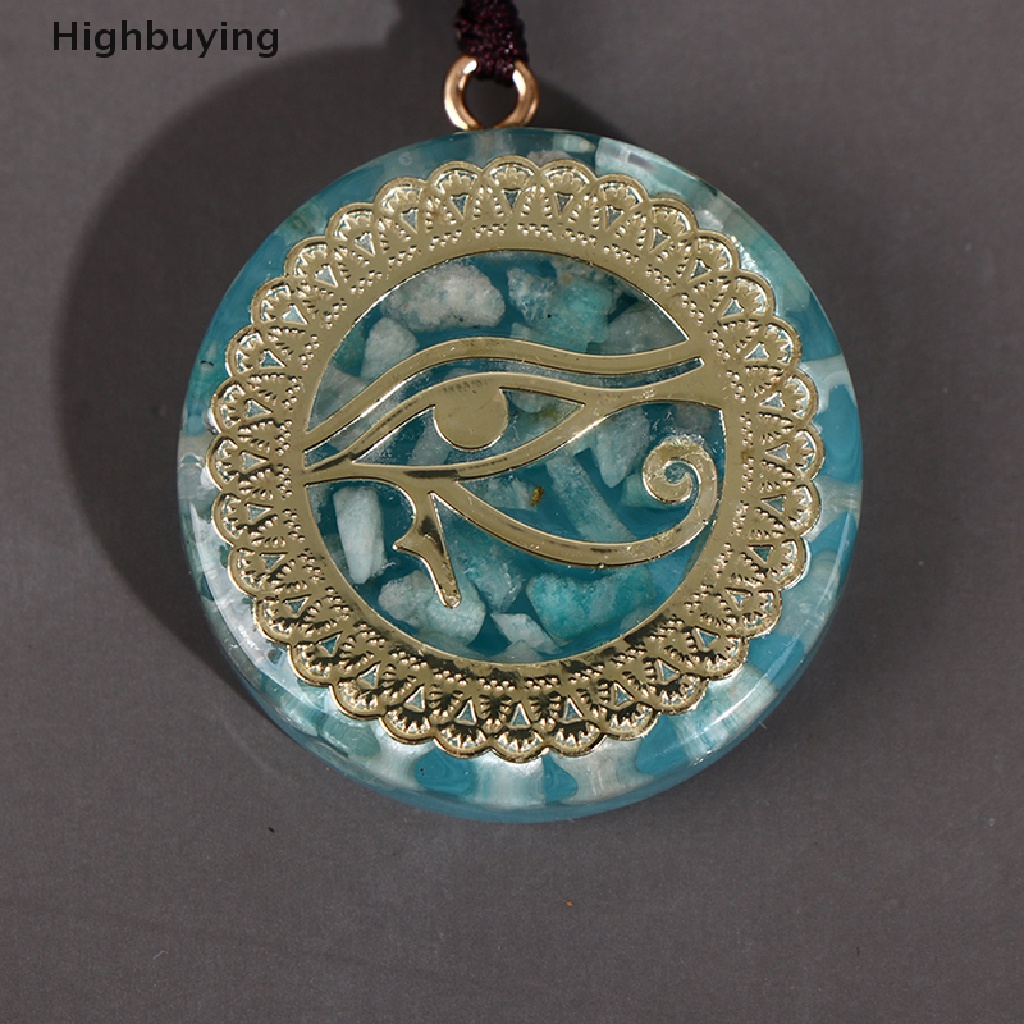 Hbid 1Pc Orgonite Energy Pendant Orgone Amazonite Kalung Horus Mata Semua Memandang Glory