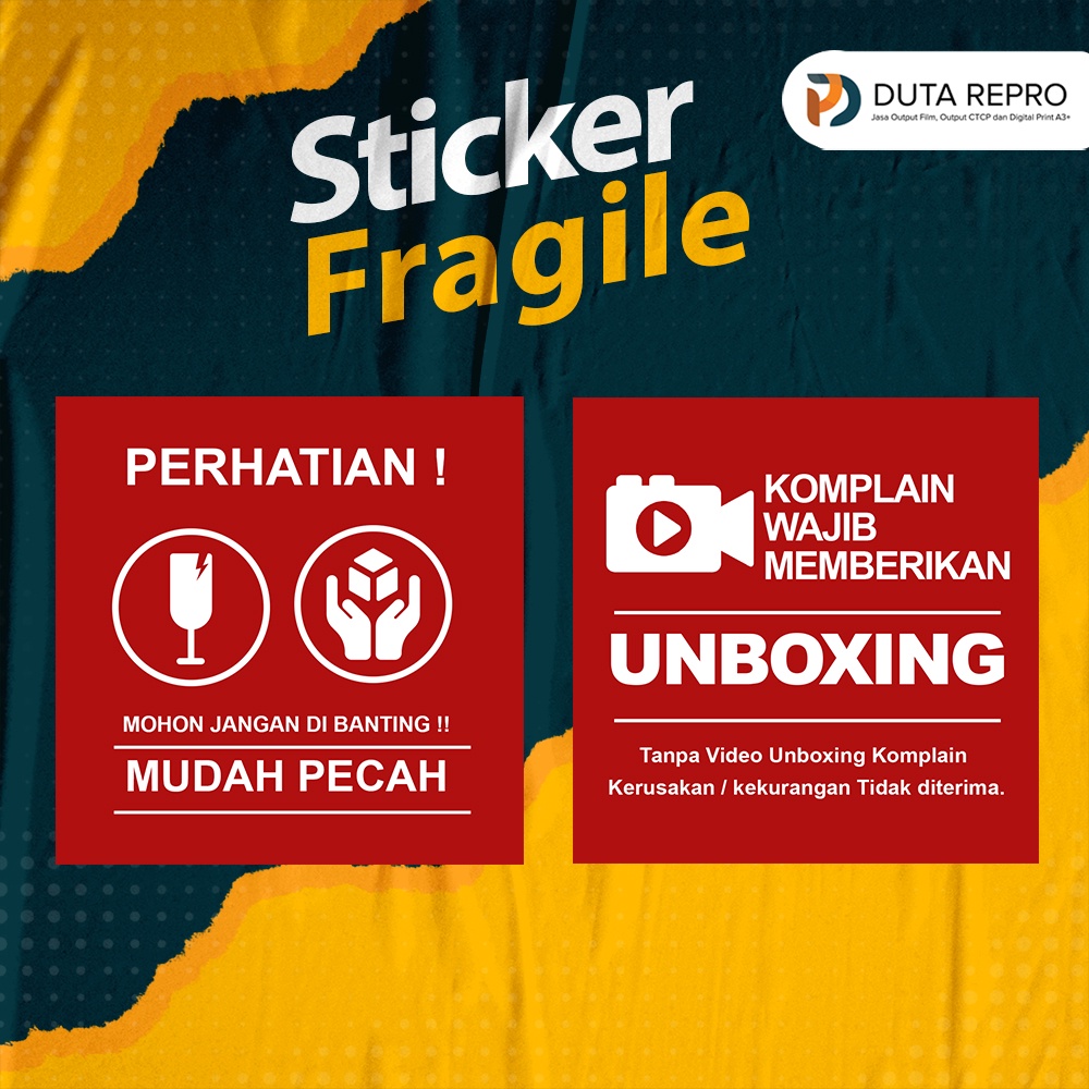

STICKER FRAGILE / STIKER PECAH BELAH