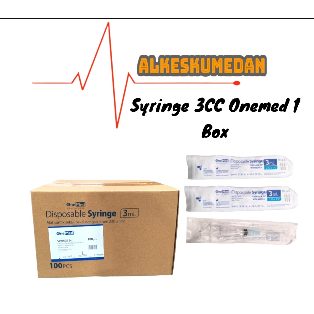 Spuit 3CC Onemed BOX/ Syringe 3CC ONEMED BOX