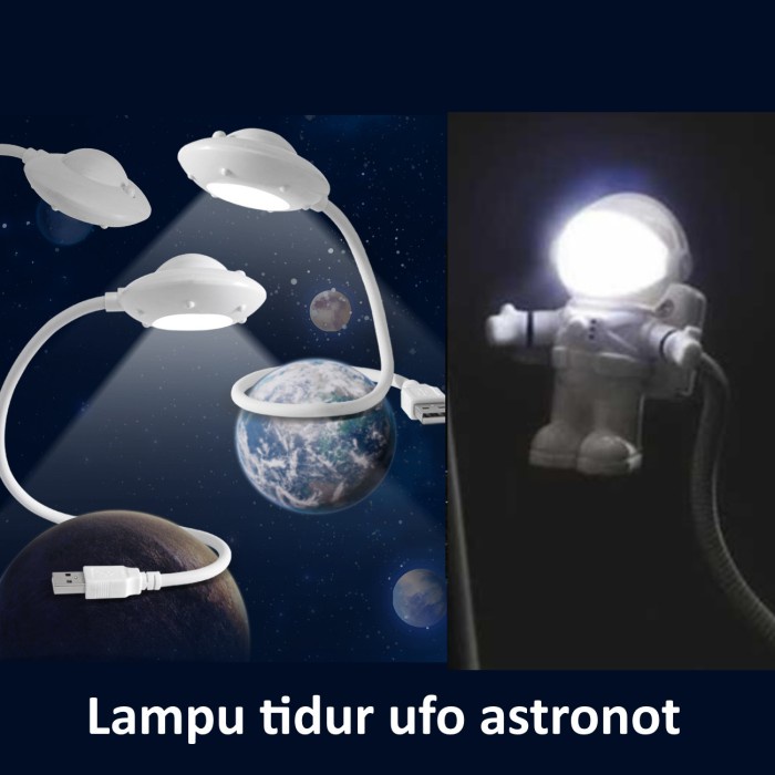 [LOGU] Lampu tidur astronot ufo, Lampu tidur USB spaceship