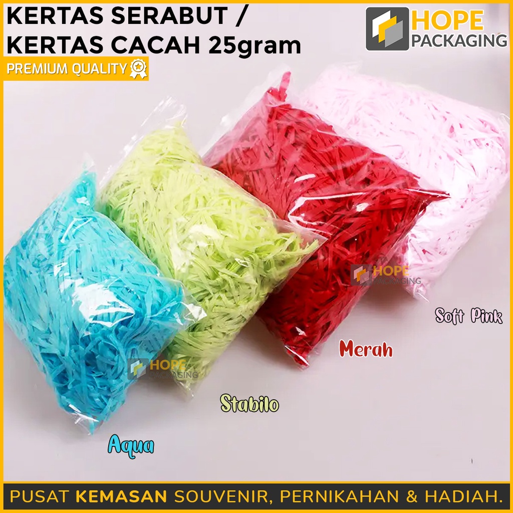 25gram Kertas Serabut / Kertas Cacah / isian kado / Kertas untuk Packing Hampers