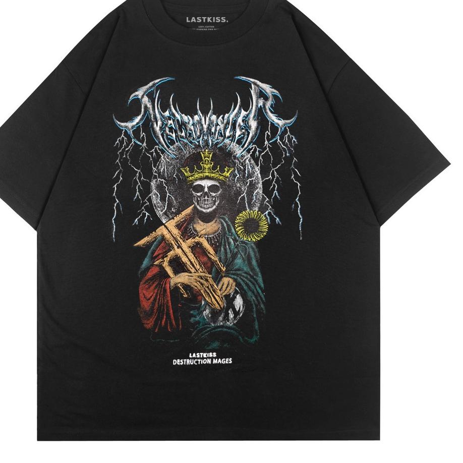♔ LASTKISS Tshirt Necromancer Black Tees ✈