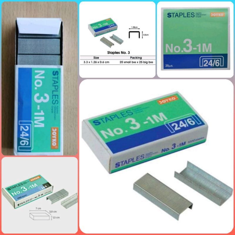 Isi Stapler / Staples / Jepretan Joyko Kecil &amp; Besar