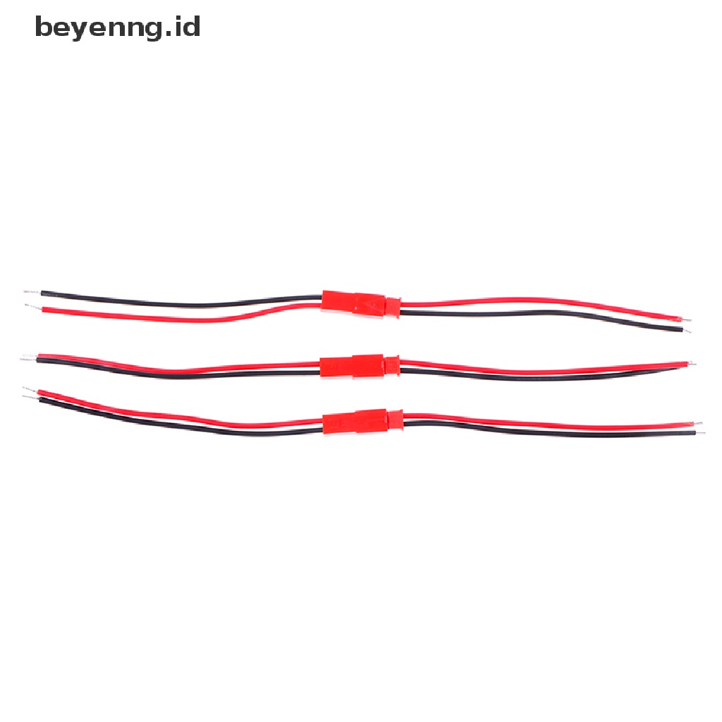 Beyen 20pcs Konektor 2pin male female jst plug Kabel 22kawat awg Untuk rc ID