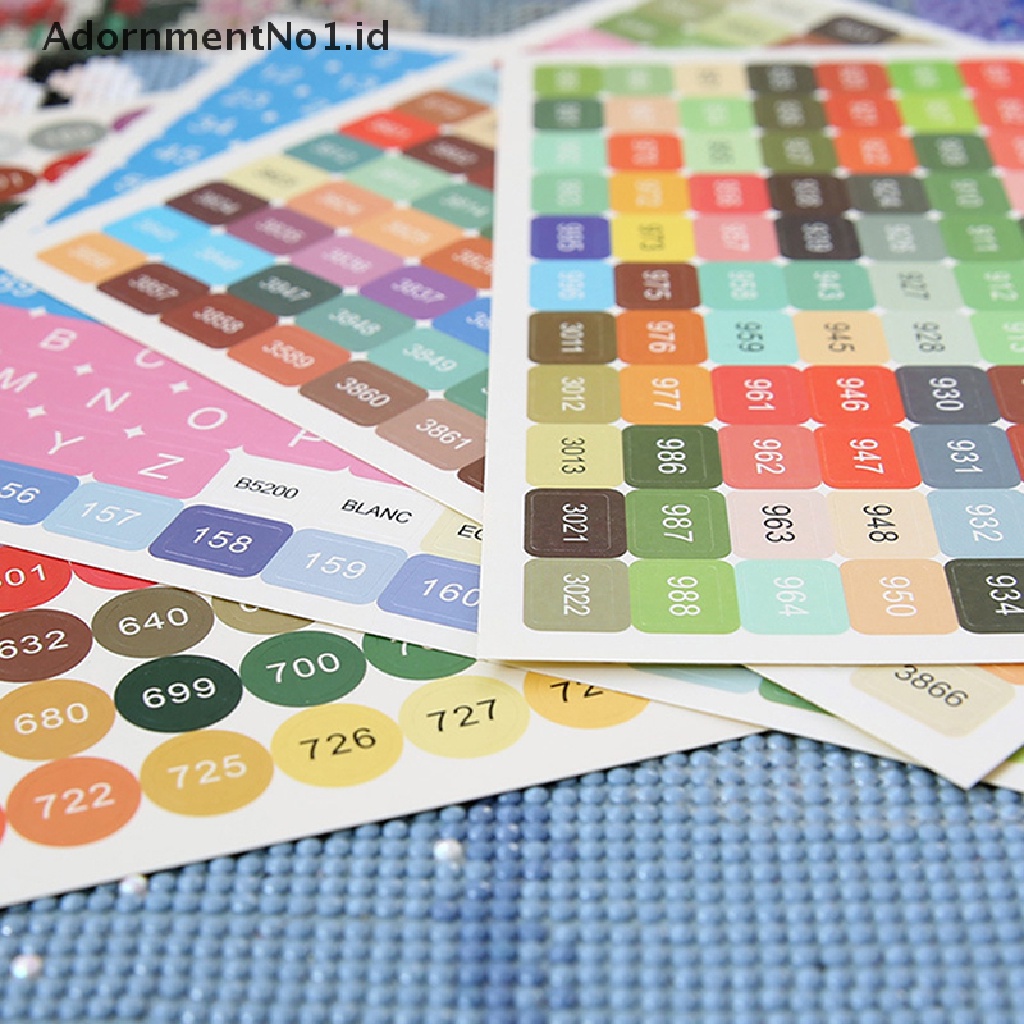 [AdornmentNo1] Diamond Paing Color Number Sticker 447 DMC Label Stiker Kotak Penyimpanan Diamond [ID]