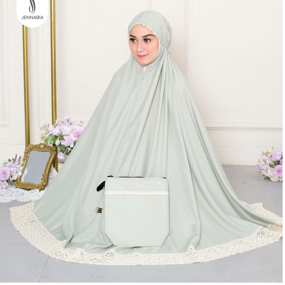 TERBAIK JENNABIA - Mukena Dewasa Polos Katun Premium Jumbo Murah