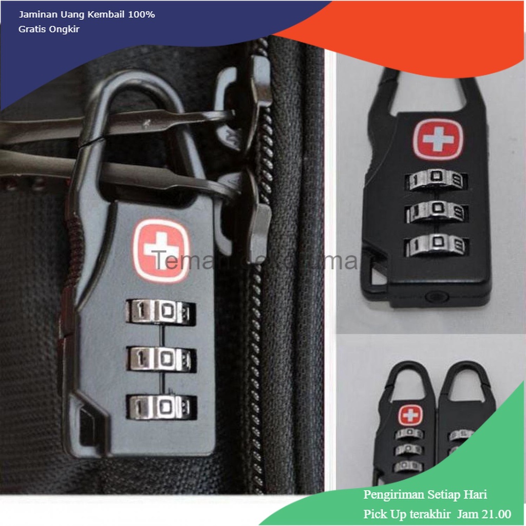 TD - TRV TaffGUARD Swiss Gembok Koper Kode Angka - 104