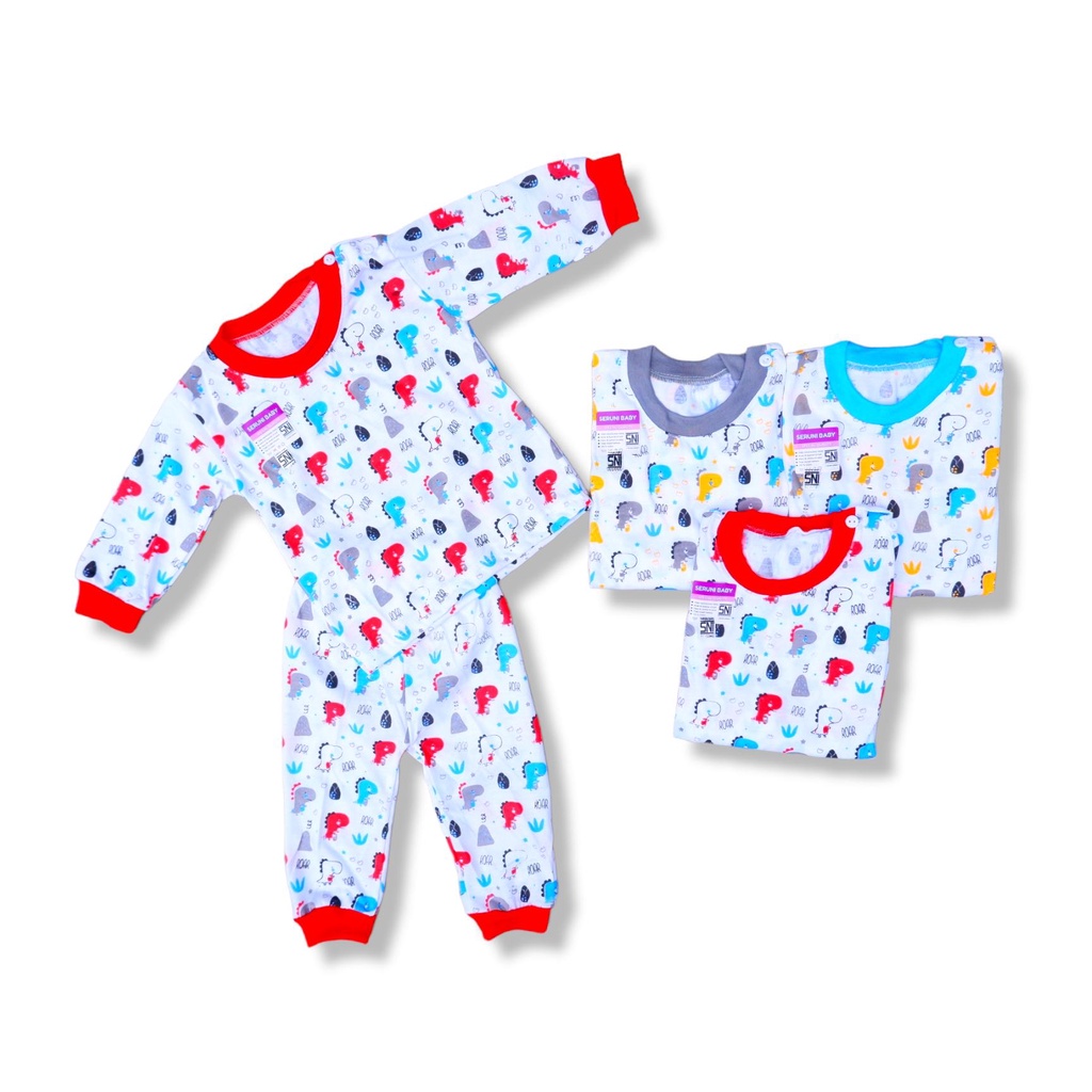(NDL003)Set Setelan Baju Bayi SNI 3-18 Bulan Seruni Baby Bahan Katun TC Variant Motif