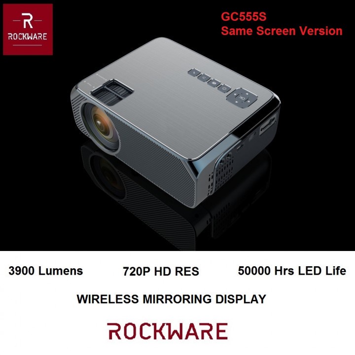 107 ROCKWARE RW-GC555S - WIFI 1080P LED Projector 3900 Lumens Alt CL770