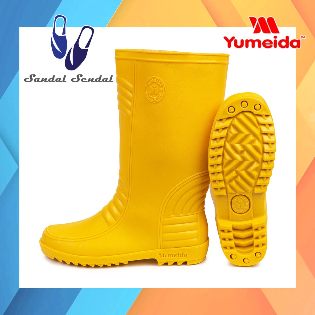 Sepatu Boot Tinggi YUMEIDA RB 2 Kuning APD Kontruksi Proyek Perkebunan