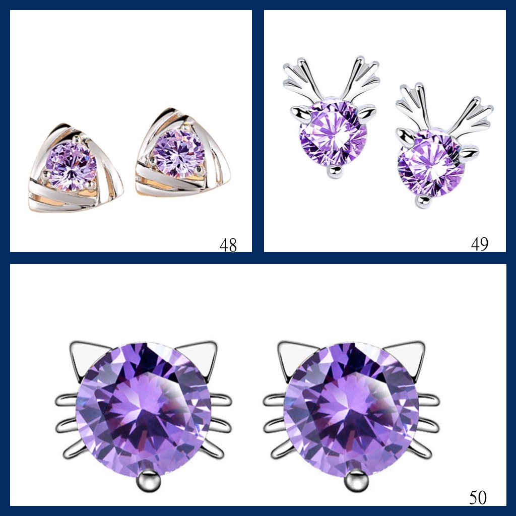 Goldkingdom Aksesoris Perhiasan Fashion Ready Stock Sterling Silver Anting Tusuk Gaya Lucu Minimalis Untuk Hadiah Wanita