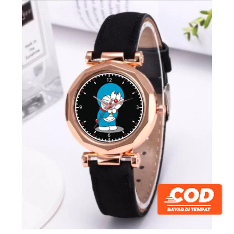 JAM TANGAN WANITA DORAEMON CUSTOM KEREN TERMURAH