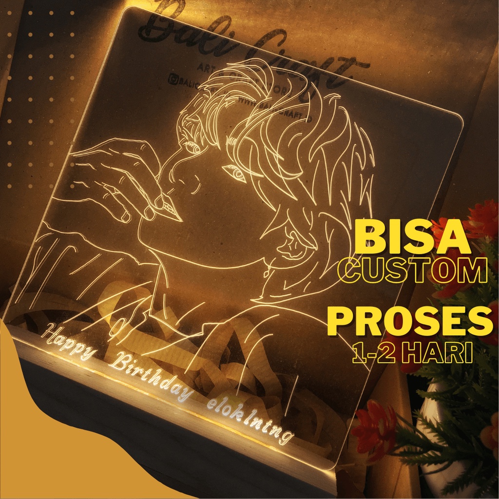 HAMPERS BTS - LAMPU LED ACRYLIC BTS LAMPU TIDUR / MOOD LIGHT ACRYLIC BTS / HIASAN MEJA BTS / LED AKR