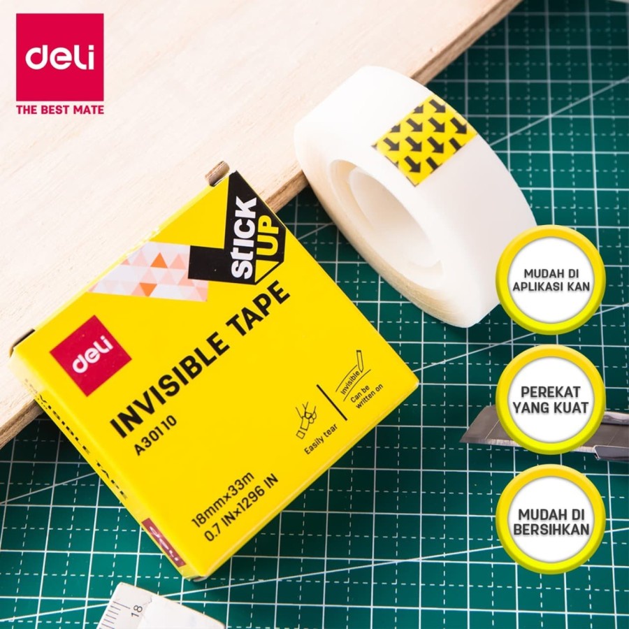 

DELI INVISIBLE TAPE EA 30110 | CELOTAPE | SELOTIP 18mm