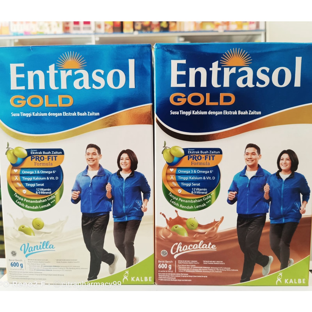 

Entrasol Gold Original - Susu Tinggi Serat dan Kalsium untuk Memelihara Kepadatan Tulang