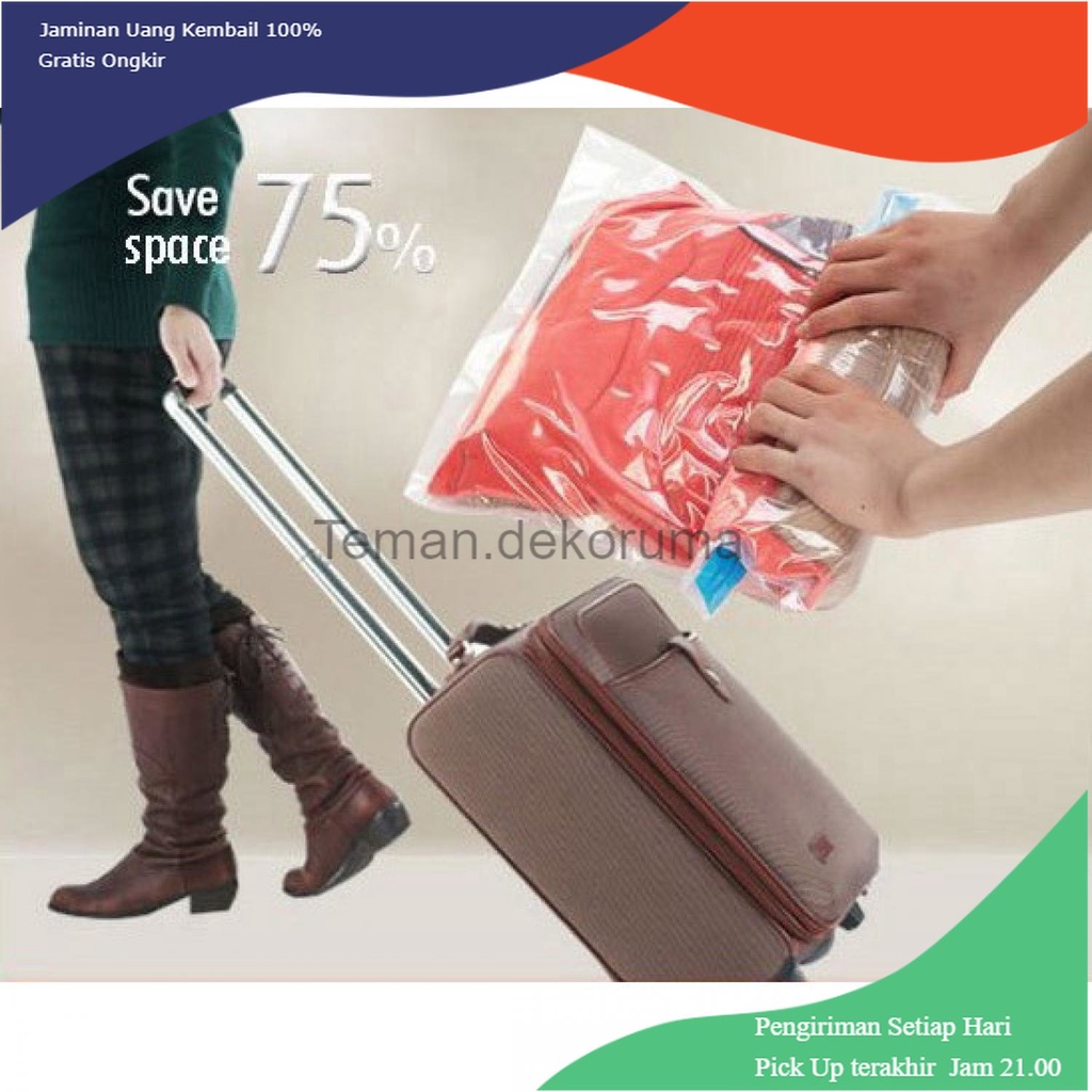 TD- TMP Tas Travel Organizer Plastik Vakum Kompresi 1 PCS - VB-70