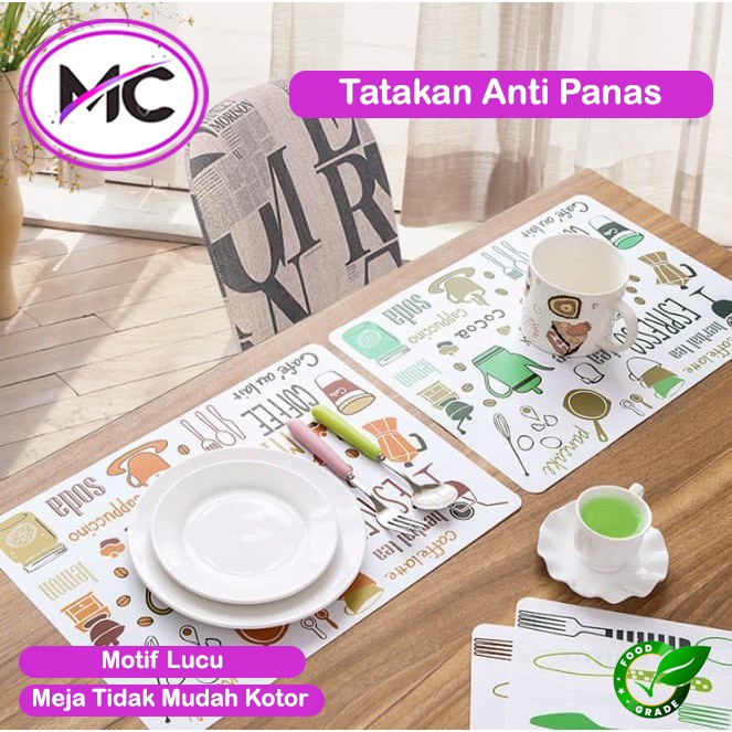 Tatakan Piring Meja  Makan Anti Panas Aesthetic Alas Meja Estetik Alas Laci Serbaguna Taplak Meja Makan