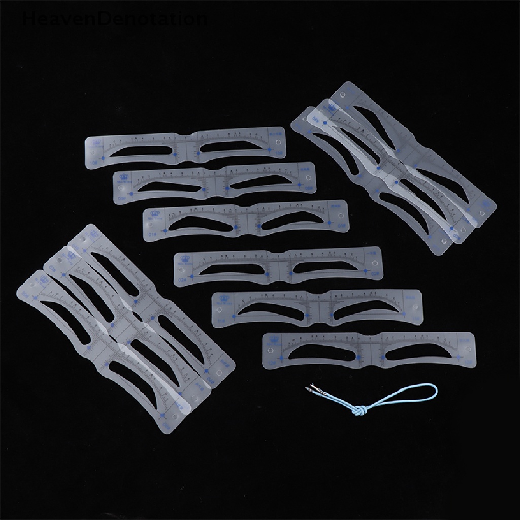 [HeavenDenotation] 12pcs Silikon Stensil Alis DIY Makeup Template Panduan Gambar Alis HDV