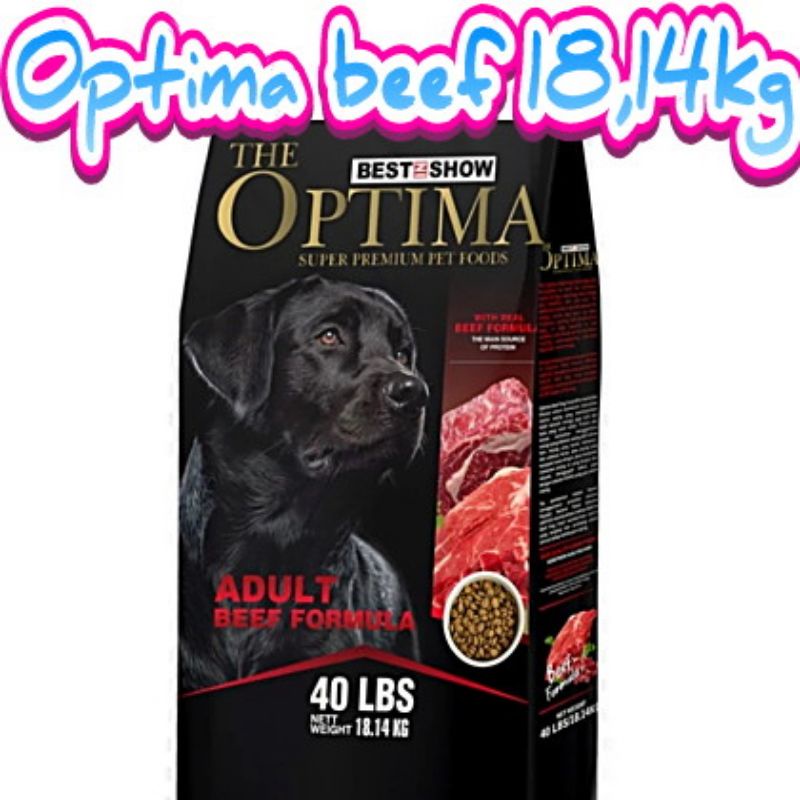 PROMO Dog FOOD Optima Adult Beef Formula Dry Food 18 kg Makanan Anjing GOJEK