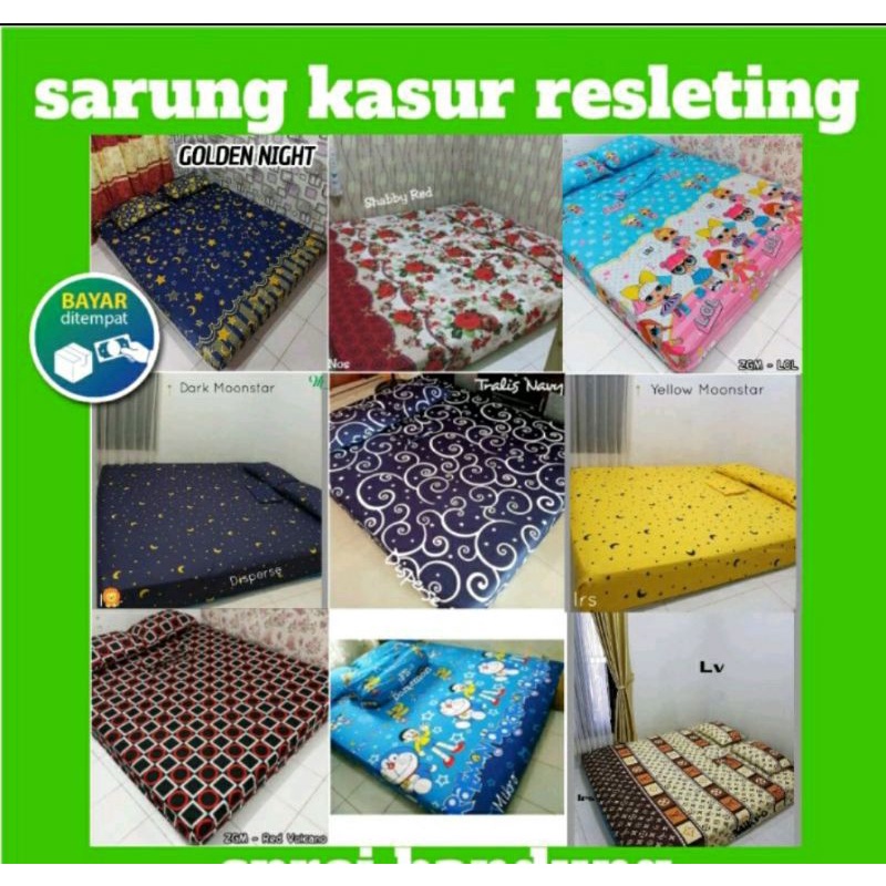 Sarung kasur busa resleting no.1 bahan katun