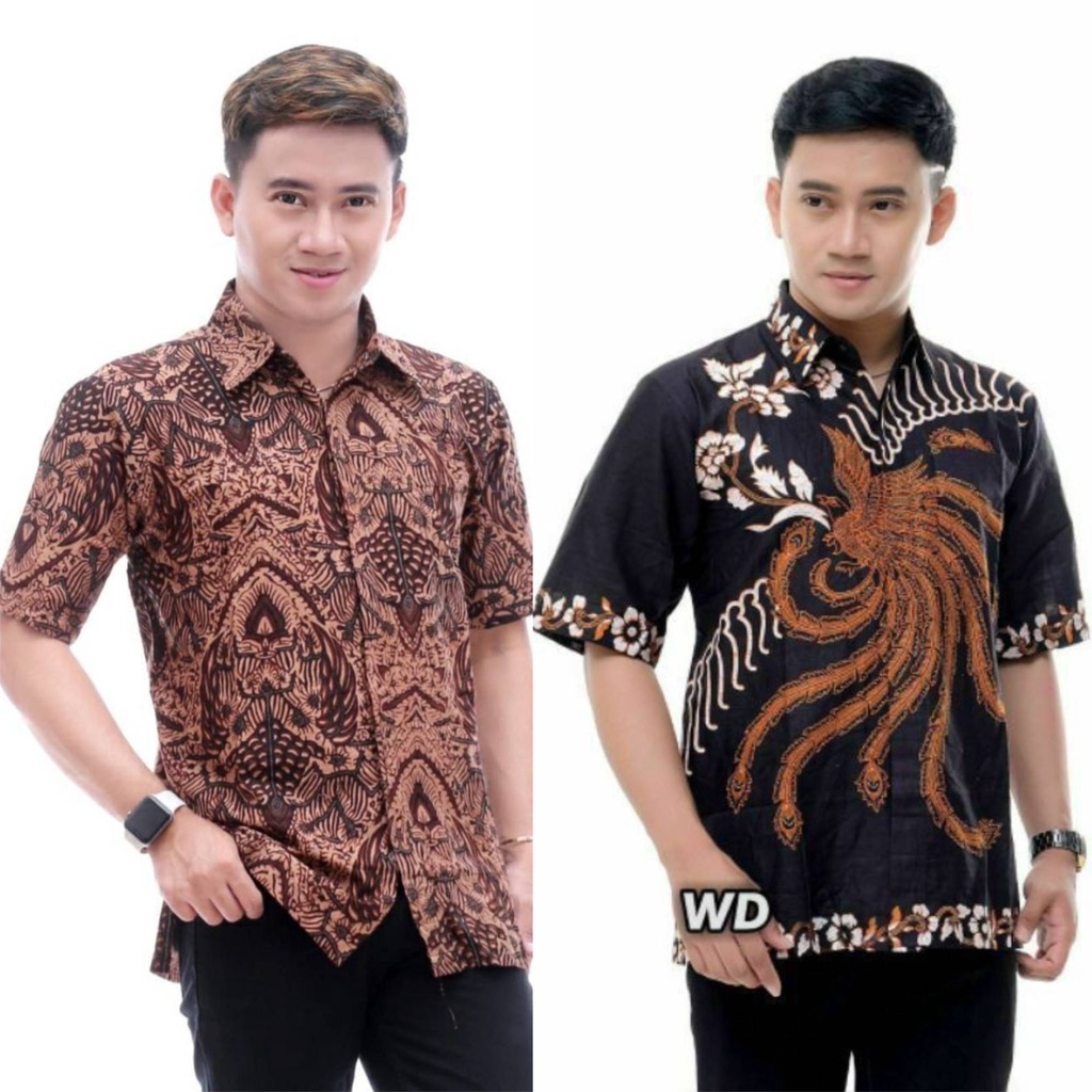 grosir batik hem pria lengan pendek motif mataram &amp; sby bahan adem nyaman