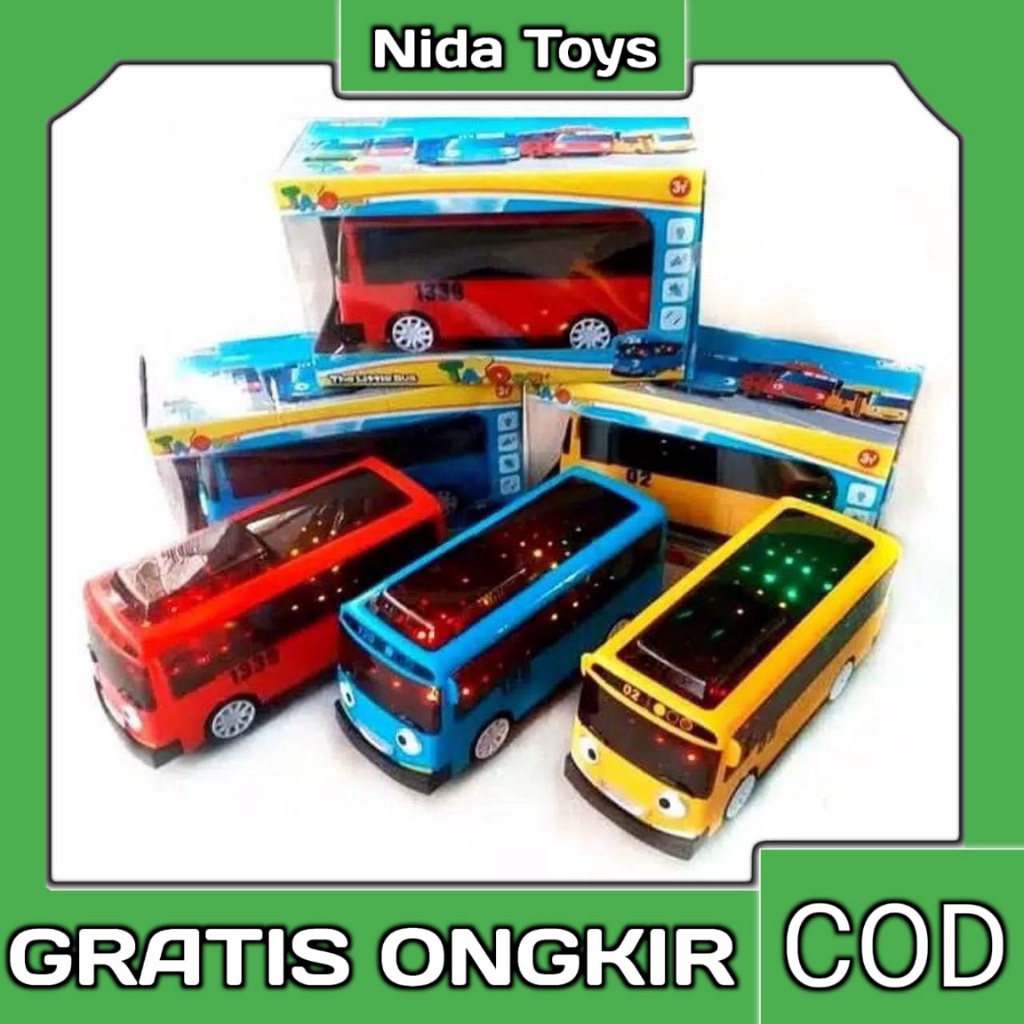 TAYO LAMPU & MUSIK Mainan Bus Tayo Besar Lampu Dan musik / The Little BUS Versi Indonesia