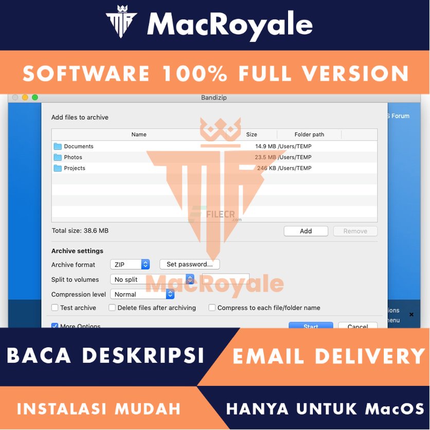 [MacOS] Bandizip Archiver Full Version Lifetime Full Garansi
