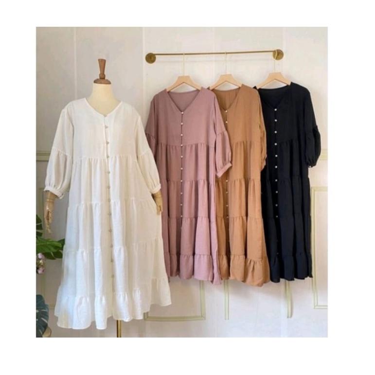 REKOMENDASI MIDI DRESS MUTIARA CRINCLE / MIDI DRESS CRINCLE AIRFLOW / MIDI DRESS / MIDI DRESS CRINCL