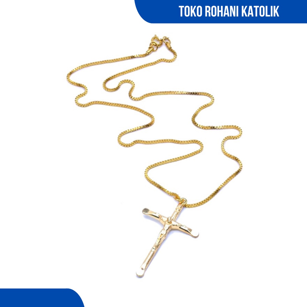 KALUNG SALIB YESUS / KALUNG SALIB WANITA &amp; PRIA / KALUNG ROHANI / KALUNG EMAS / KALUNG TITANIUM