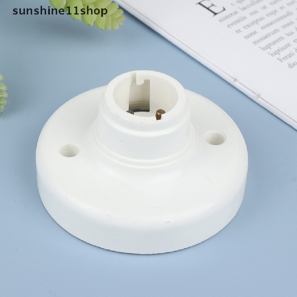 Sho E27 Lamp Holder Sekrup Alas Lampu Flat Mount Adaptor Dudukan Lampu Hemat Energi N