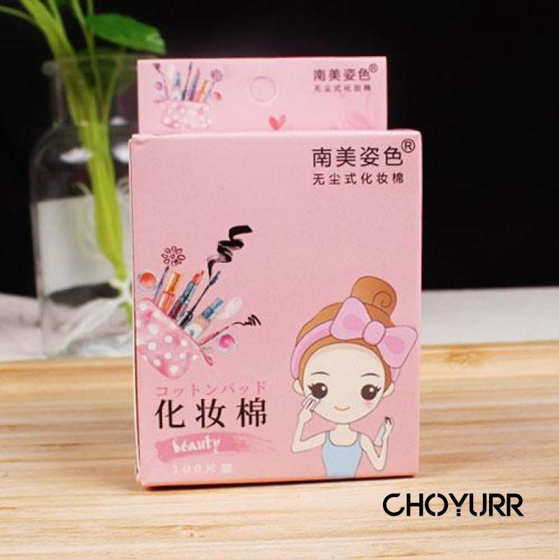 【COD】100PCS Kotak kapas wajah makeup remover kapas kapas makeup portabel-CH