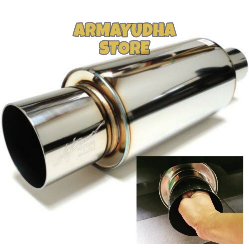 Muffler knalpot HKS hi power Universal intlet 3inchi Original Japan